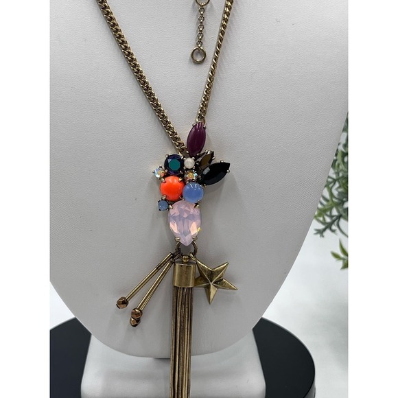 J.‎ Crew Iridescent Pink Rhinestone
Star Tassel Charm Pendant
Necklace - Picture 4 of 16